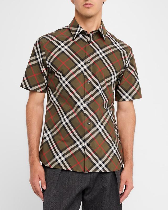 Men's Check Button-Down Shirt Product Image