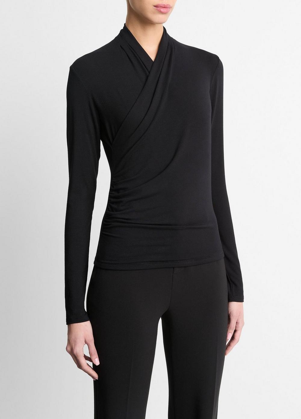 Fixed Wrap Long-Sleeve Top Product Image