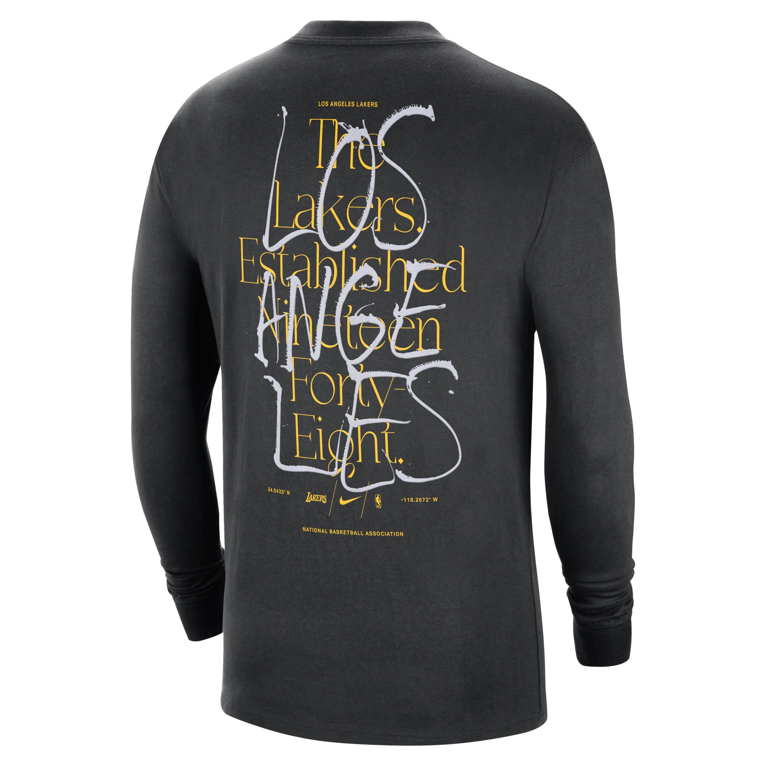 Los Angeles Lakers Courtside Max90 Nike Mens NBA Long-Sleeve T-Shirt Product Image