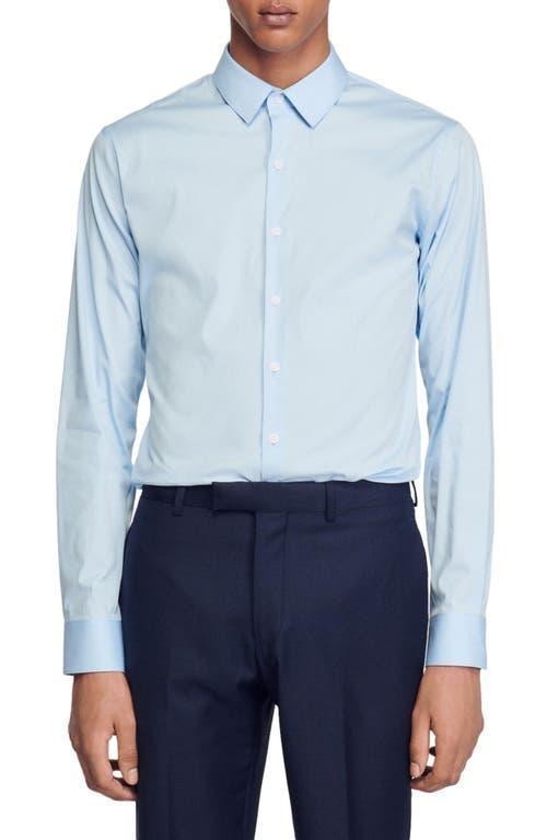 Mens Fitted Stretch Cotton Shirt Product Image