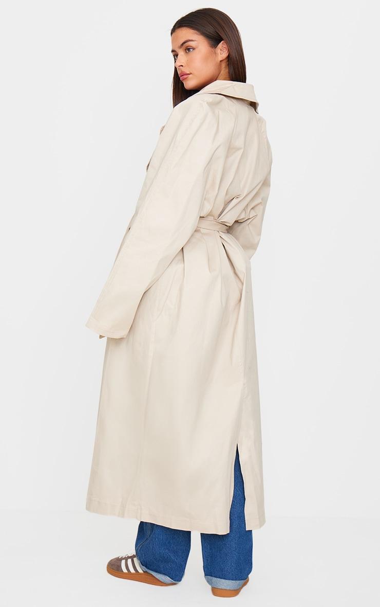 Stone Structured Oversized Trench Coat Product Image