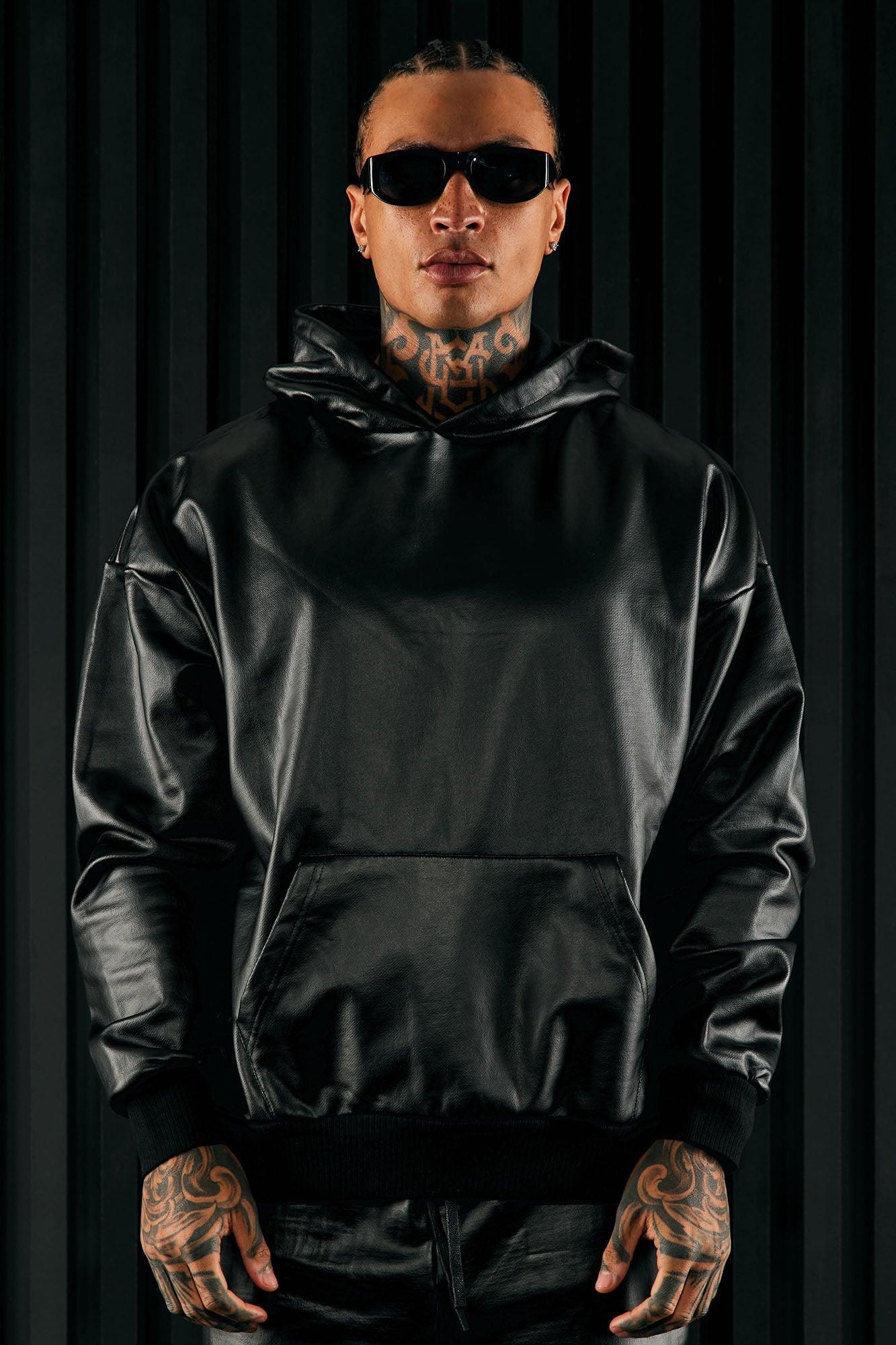 Tyson Waxed Fleece Hoodie - Black Product Image