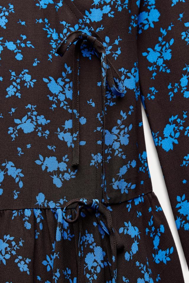 FLORAL PRINT TIED DRESS Product Image