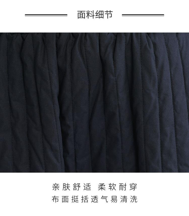 High Rise Plain Ribbed Maxi A-Line Skirt Product Image