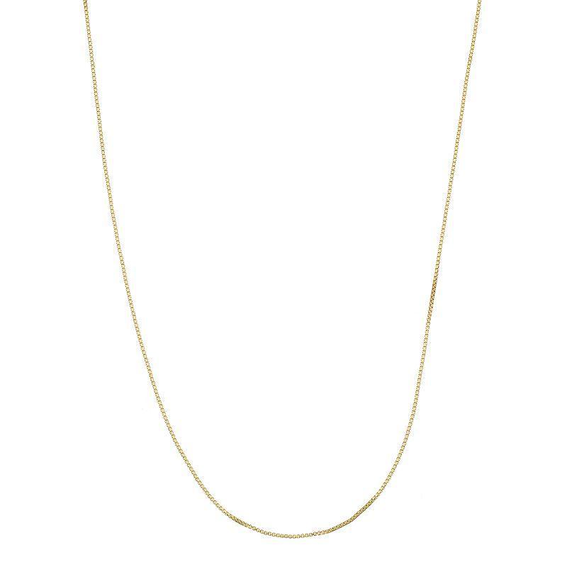 Primavera 24k Gold Over Silver Venetian Box Chain Necklace, Womens Gold Tone Product Image