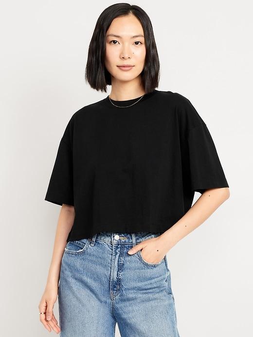 Vintage Oversized Crop T-Shirt Product Image