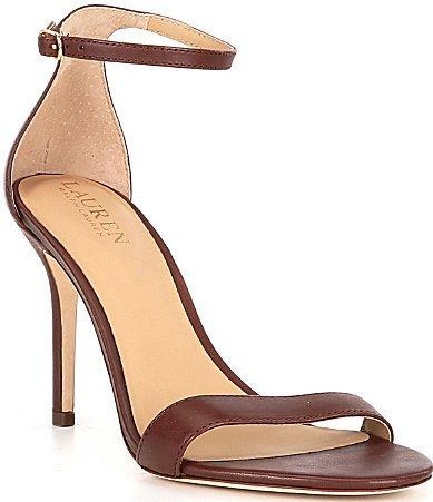 Lauren Ralph Lauren Allie Burnished Leather Sandals Product Image