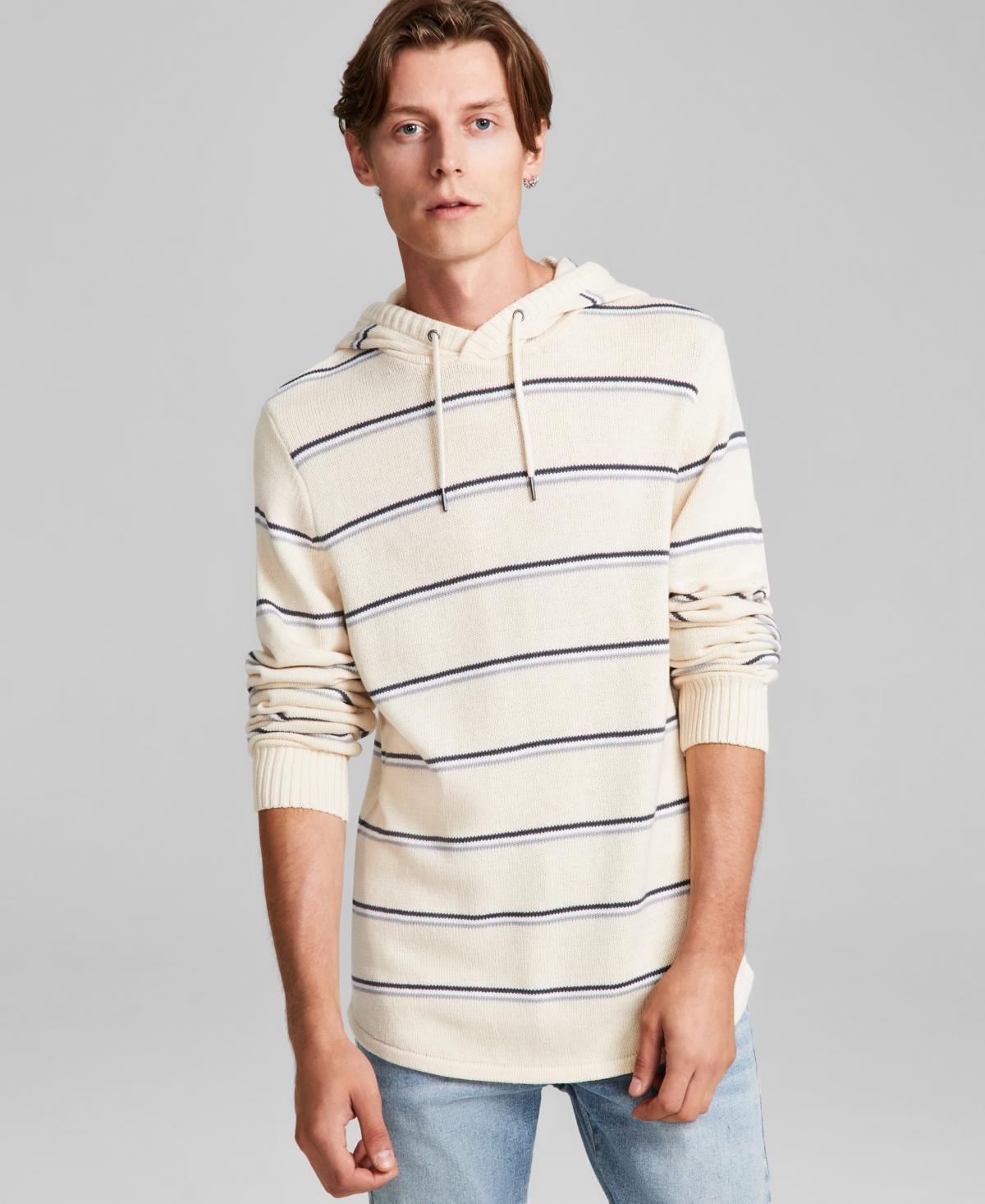 And Now This Mens Regular-Fit Stripe Hooded Sweater, Created for Macys Product Image