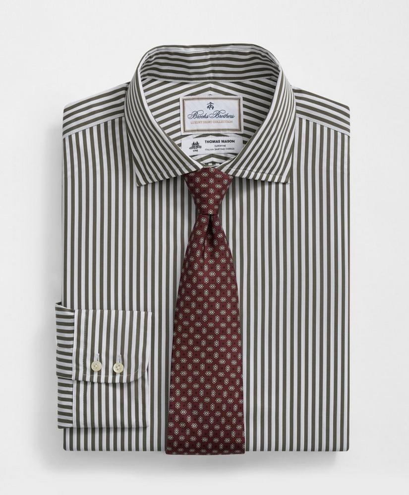 Brooks Brothers X Thomas Mason® Cotton English Collar, Striped Dress Shirt Product Image