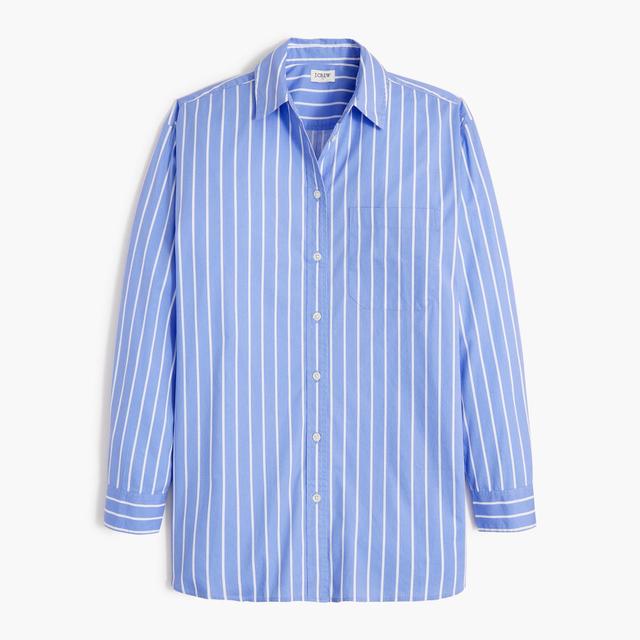 Striped oversized button-up shirt Product Image