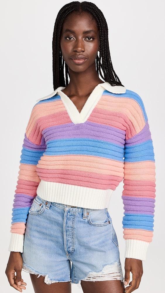 English Factory Rainbow Striped Knit Top | Shopbop Product Image