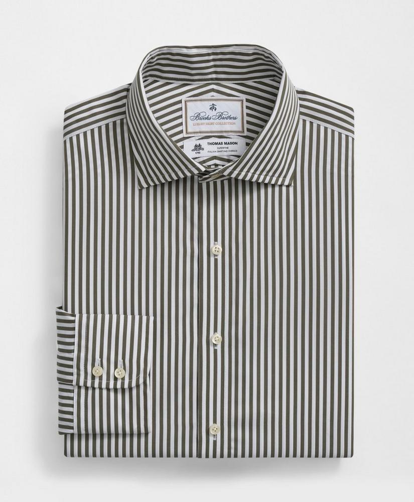 Brooks Brothers X Thomas Mason® Cotton English Collar, Striped Dress Shirt Product Image