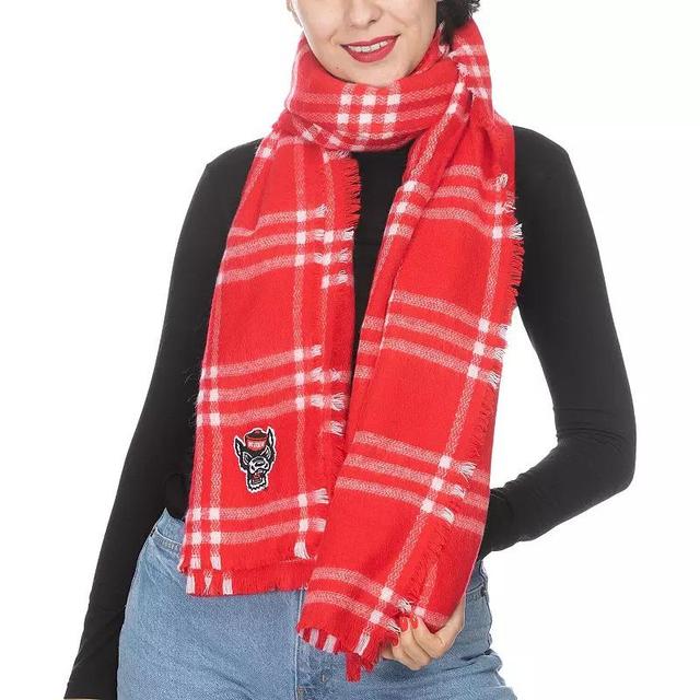 Womens ZooZatz NC State Wolfpack Plaid Blanket Scarf Product Image