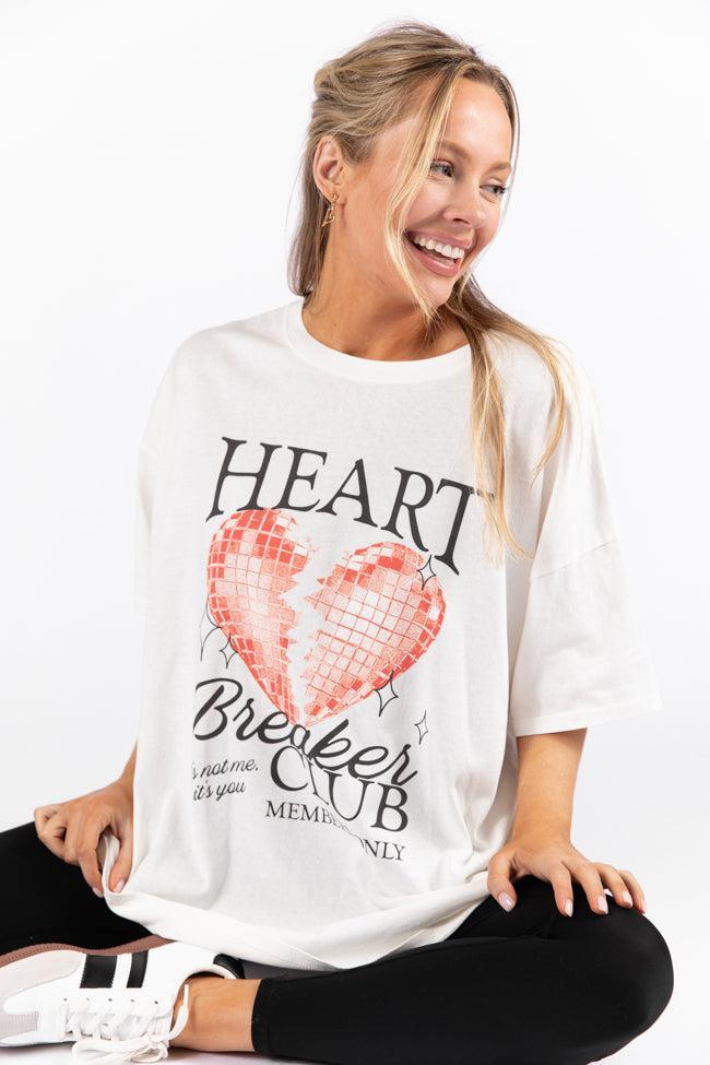 Heart Breaker Club Hyfve Off White Oversized Graphic Tee Product Image