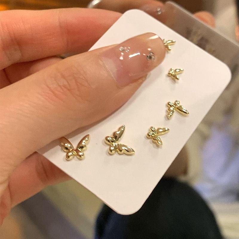 Set of 6: Butterfly Stud Earring Product Image