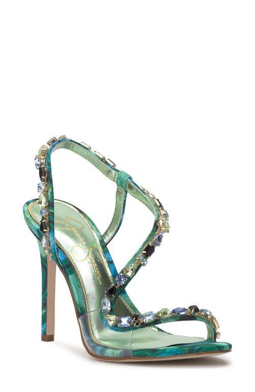 Jessica Simpson Jaycin Marble Print Rhinestone Dress Sandals Product Image