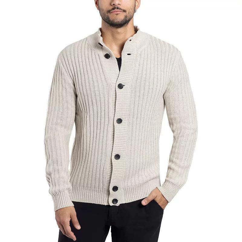 Mens Xray Stand-Collar Cardigan Sweater Product Image