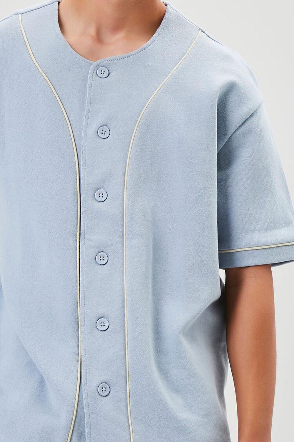 Contrast-Trim Buttoned Top | Forever 21 Product Image