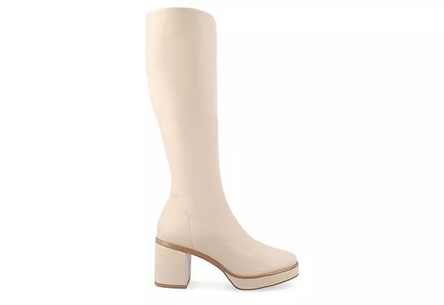 Journee Collection Tru Comfort Foam Alondra Womens Knee-High Boots Ivory Product Image