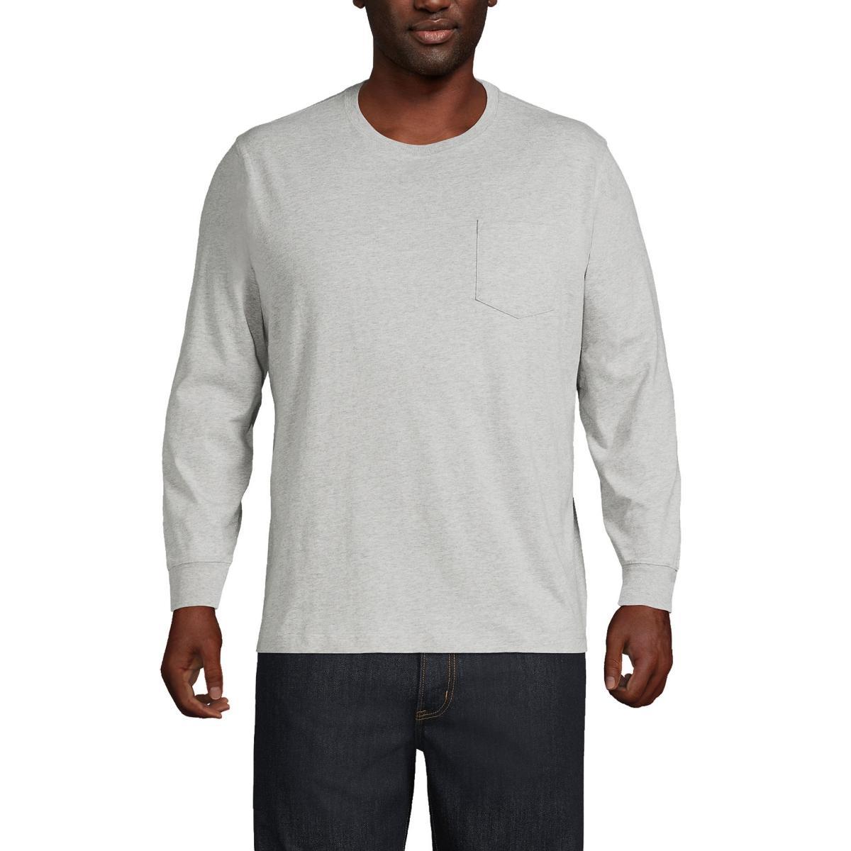 Lands End Big & Tall Super-t Long Sleeve T-Shirt with Pocket Product Image