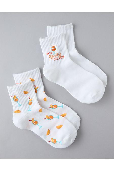 AE Summer Spritz Boyfriend Socks 2-Pack Womens Product Image