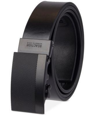 Kenneth Cole Reaction Mens Exact System Track Lock Plaque Buckle Belt Product Image