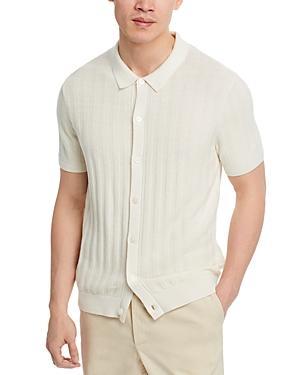 Michael Kors Short Sleeve Button Front Texture Stitch Shirt Product Image