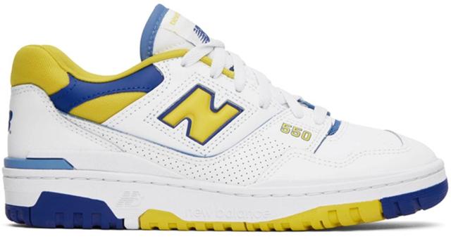 NEW BALANCE 550 Sneakers White / Honeycomb / Heritage Blue In White/yellow/blue Product Image