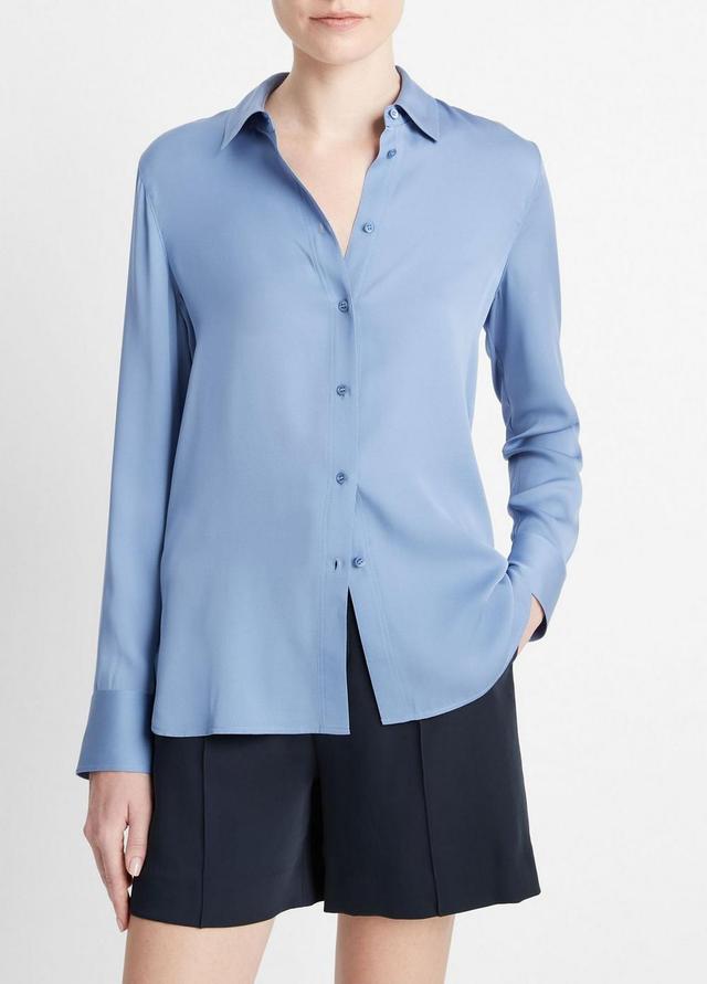 Stretch-Silk Slim-Fit Blouse Product Image