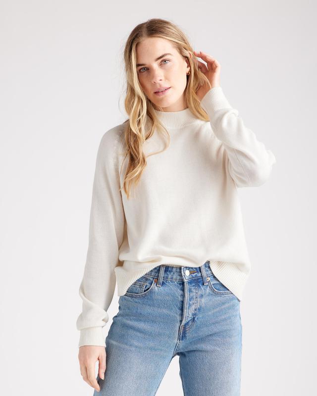 100% Organic Cotton Mock Neck Sweater Product Image