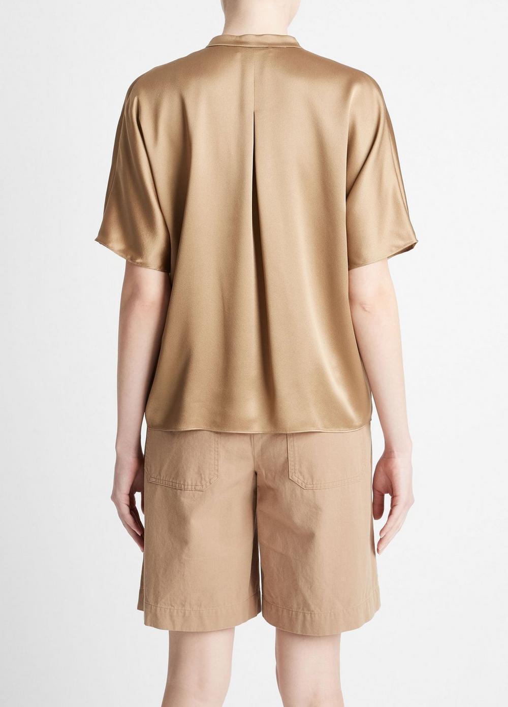 Silk Dolman Short-Sleeve Blouse Product Image