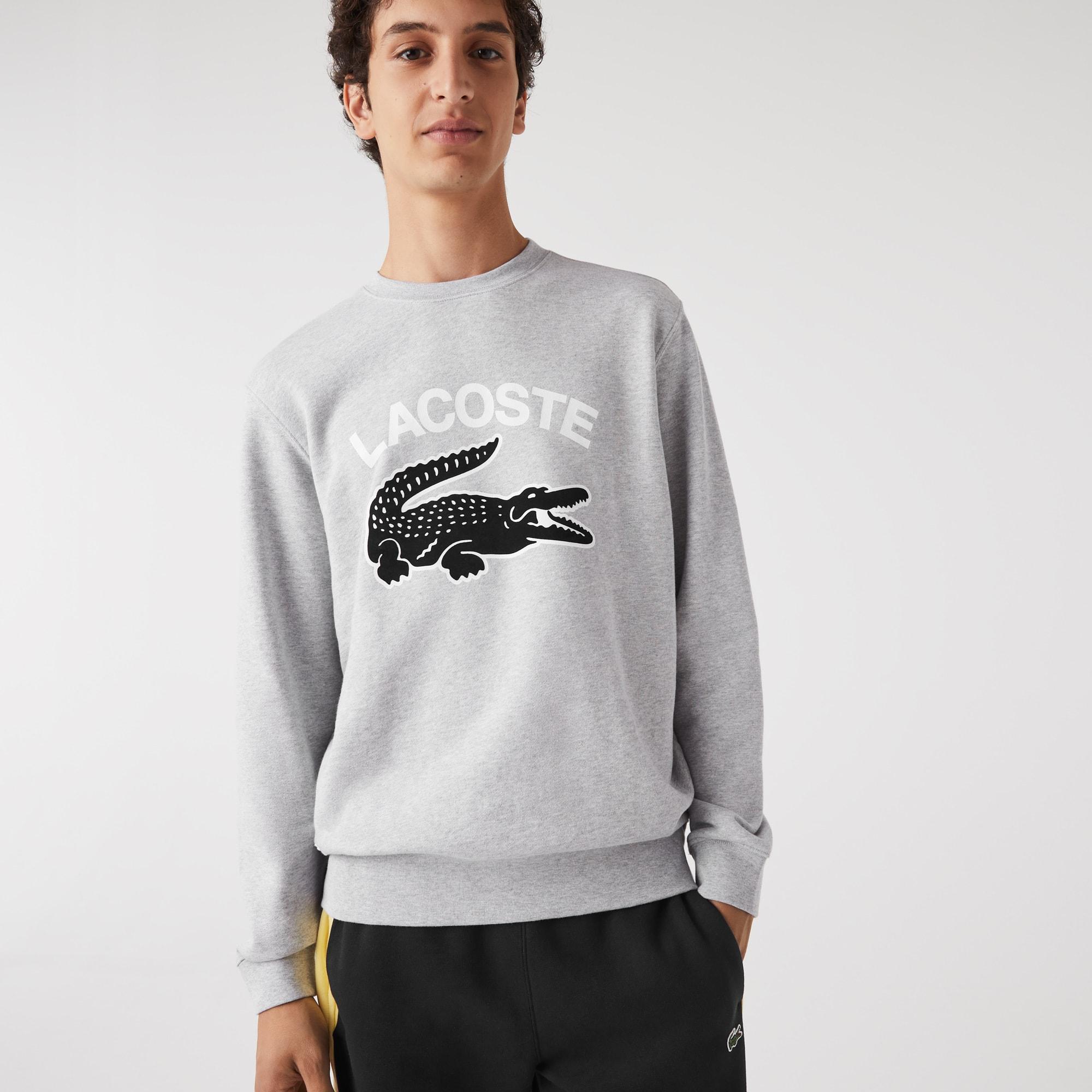 Men's Crocodile Print Crew Neck Sweatshirt Product Image