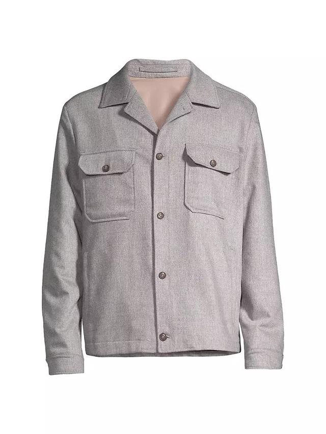 Wool Button-Front Overshirt Product Image