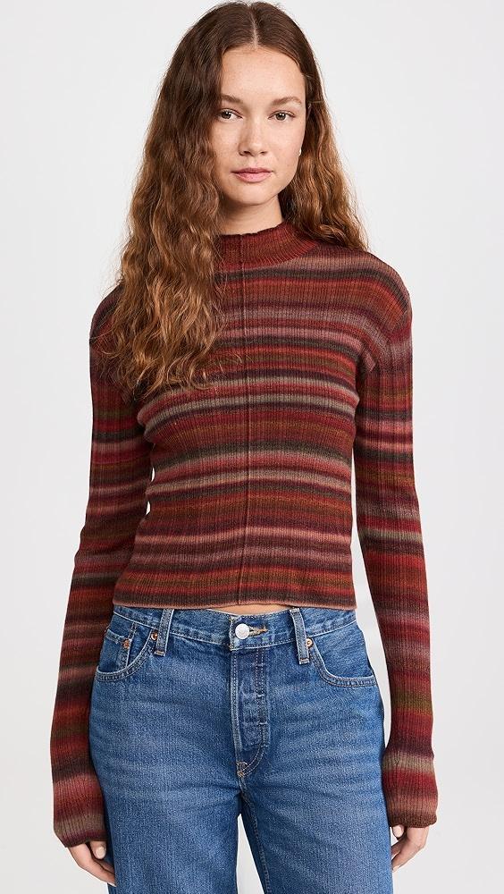 RE/DONE Ribbed Mock Neck Pullover | Shopbop Product Image