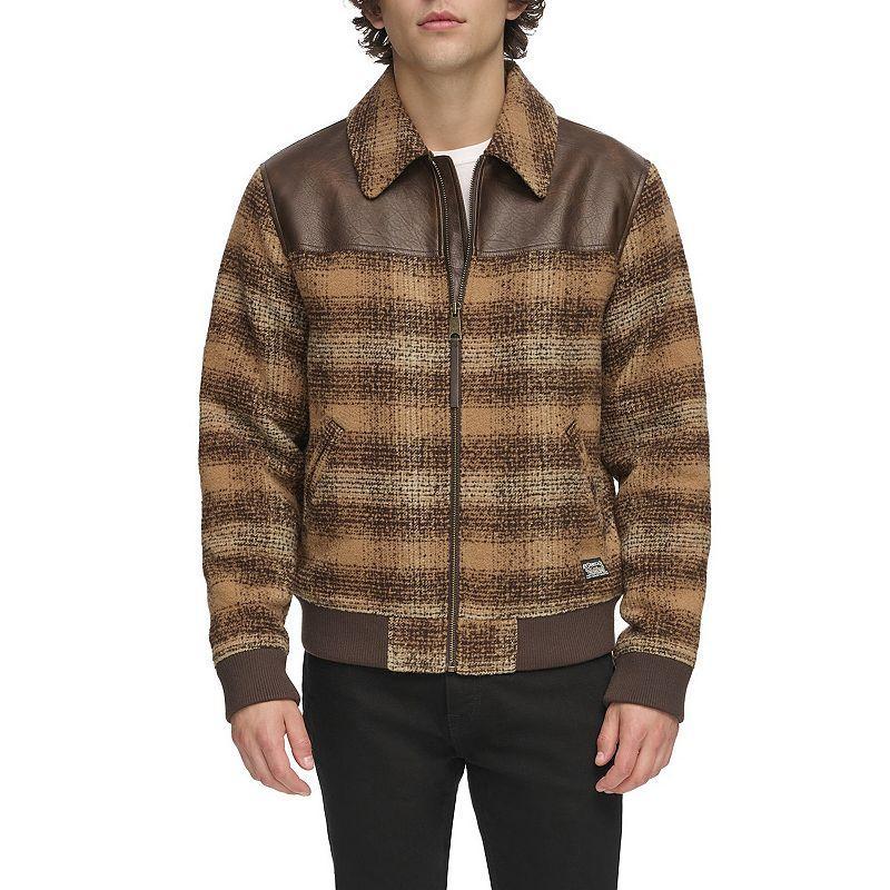 Mens Levis Faux Wool & Faux Leather Trucker Jacket Product Image