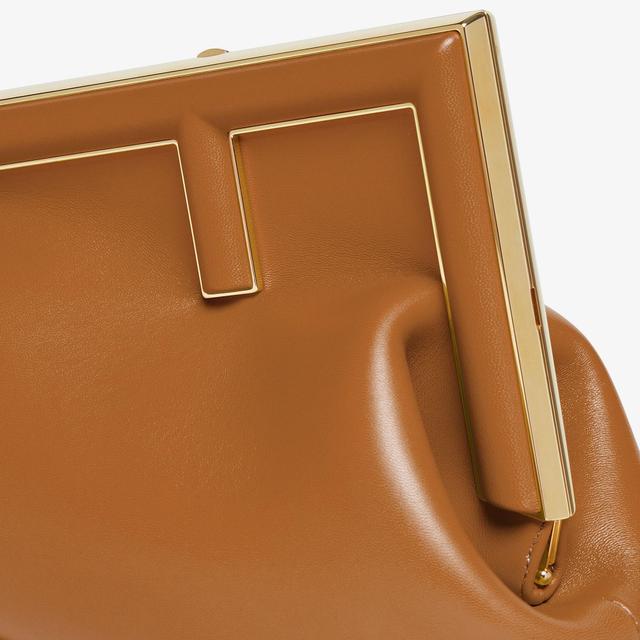 Fendi First MidiBrown leather bag Product Image