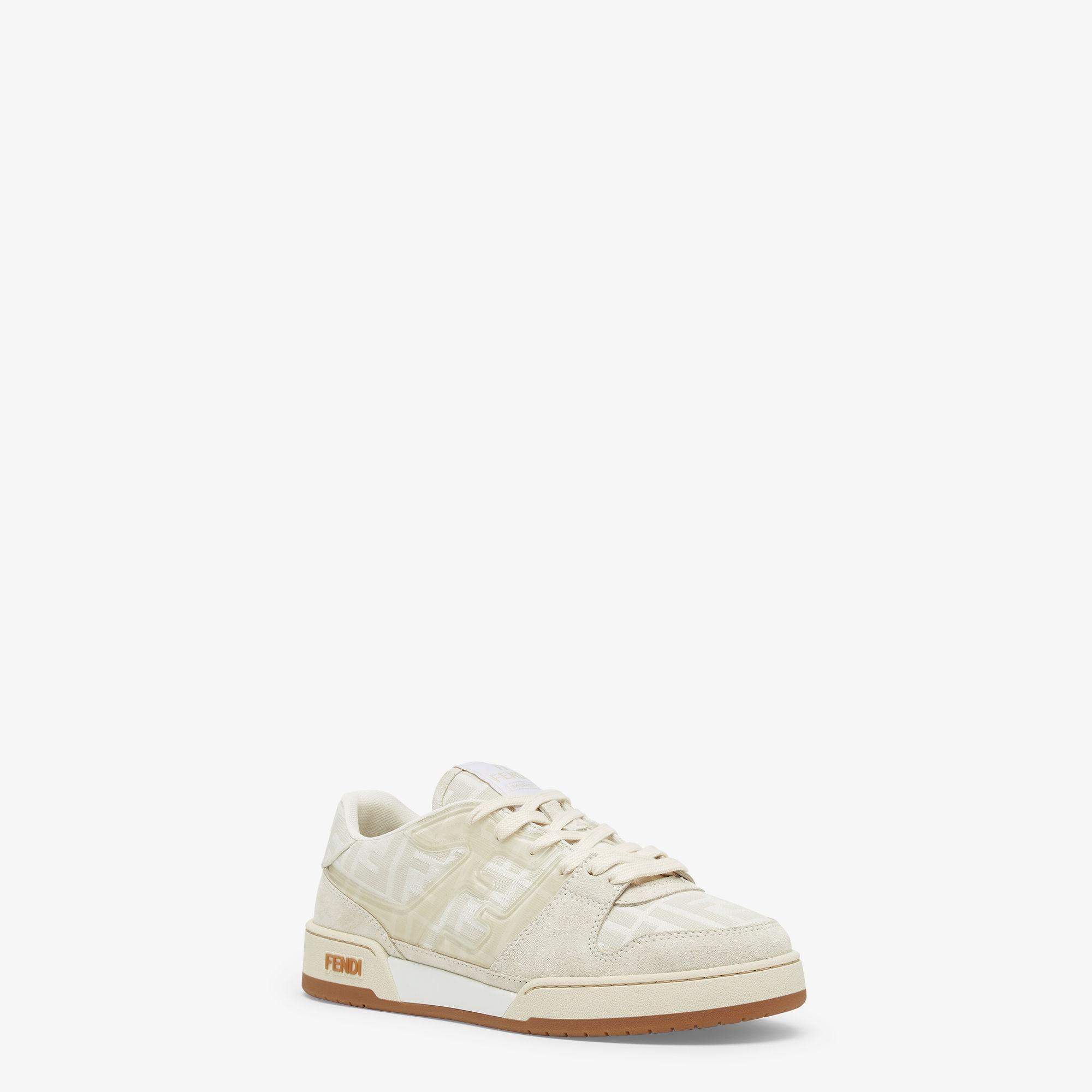 Fendi MatchCanvas low-tops with white suede Product Image