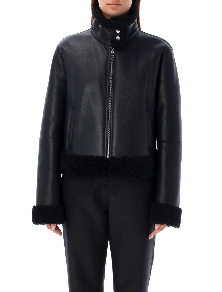 DOLCE & GABBANA Lambskin Biker Jacket In Black Product Image