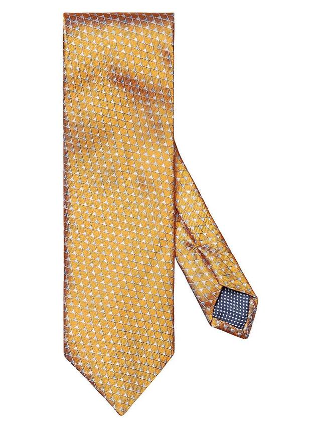 Men's Triangle-Print Silk Tie Product Image