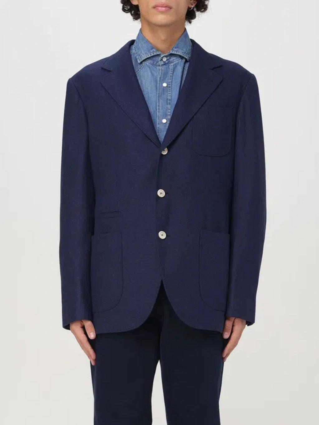 BRUNELLO CUCINELLI Blazer  Men Color Blue In Blau Product Image