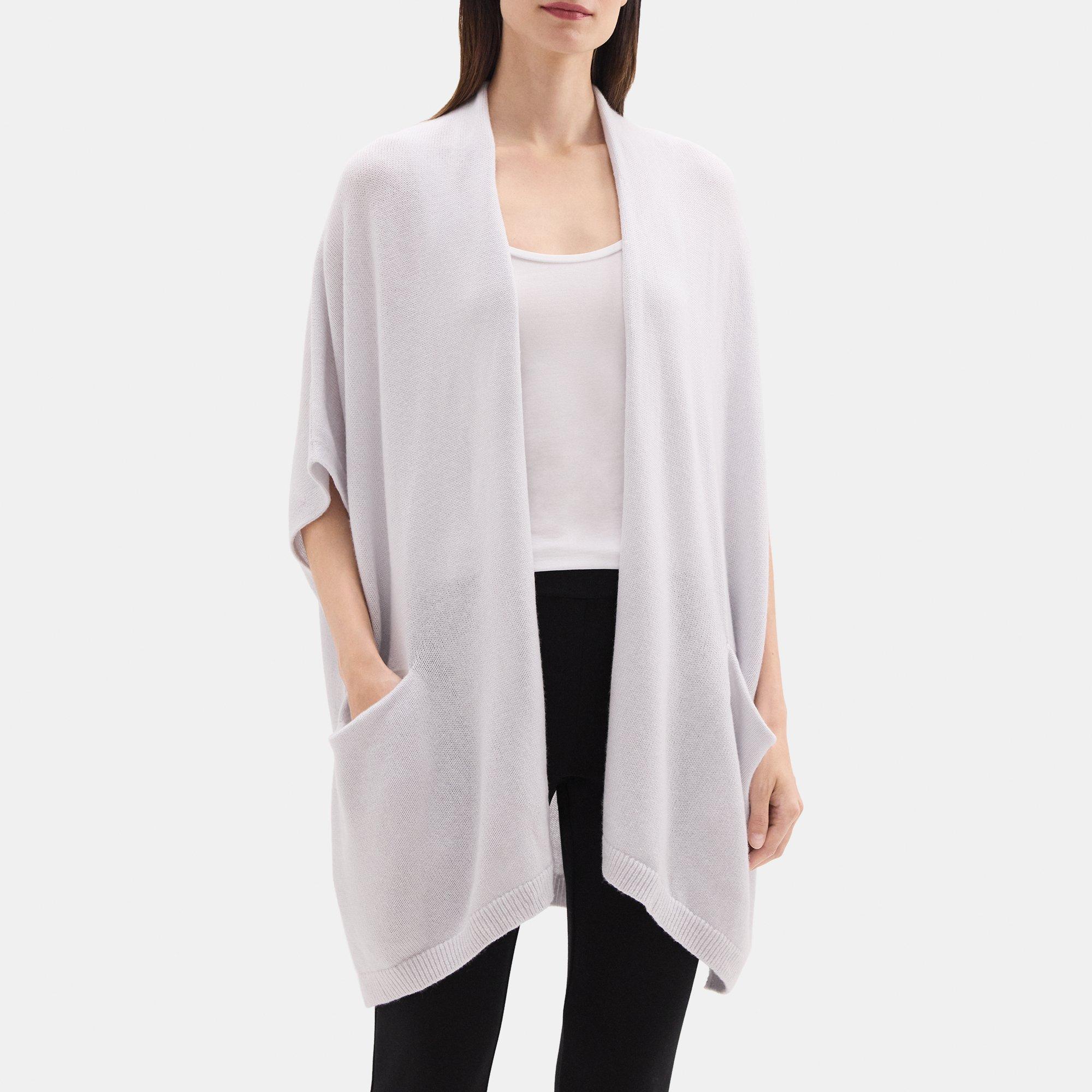 Wool-Cashmere Knit Poncho | Theory Outlet Product Image