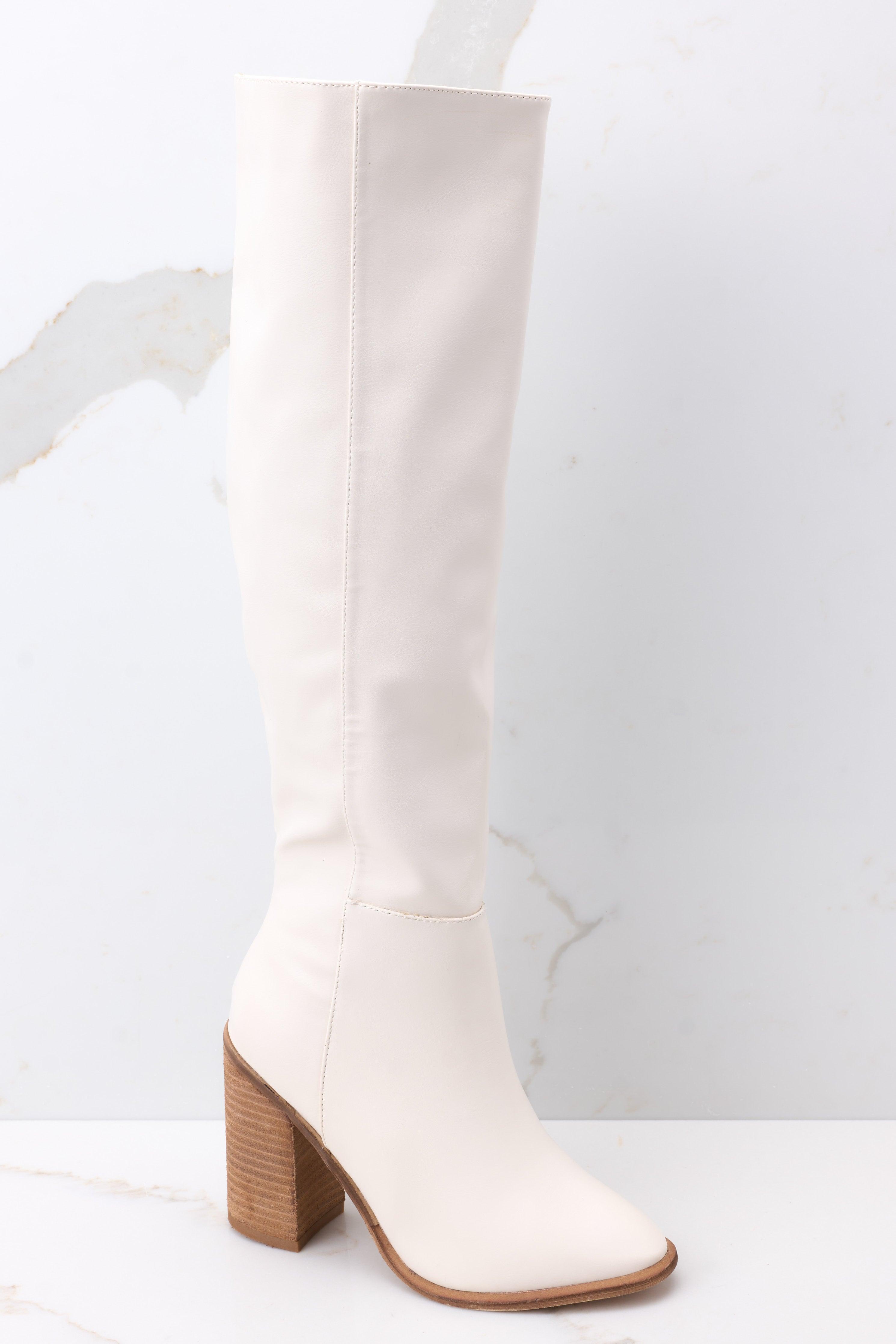 Standing Tall White Boots product image