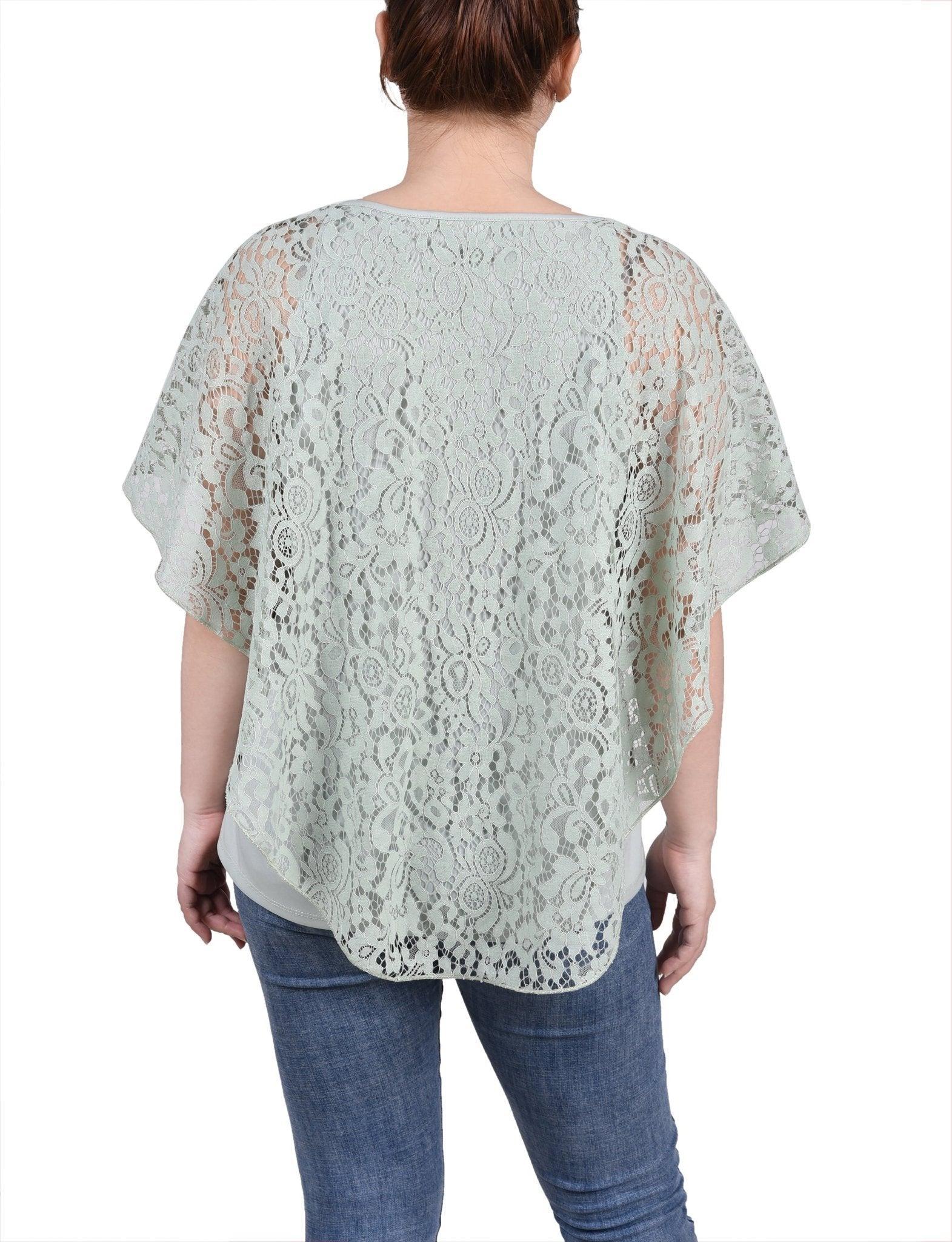 Lace Poncho With Bar - Petite Product Image