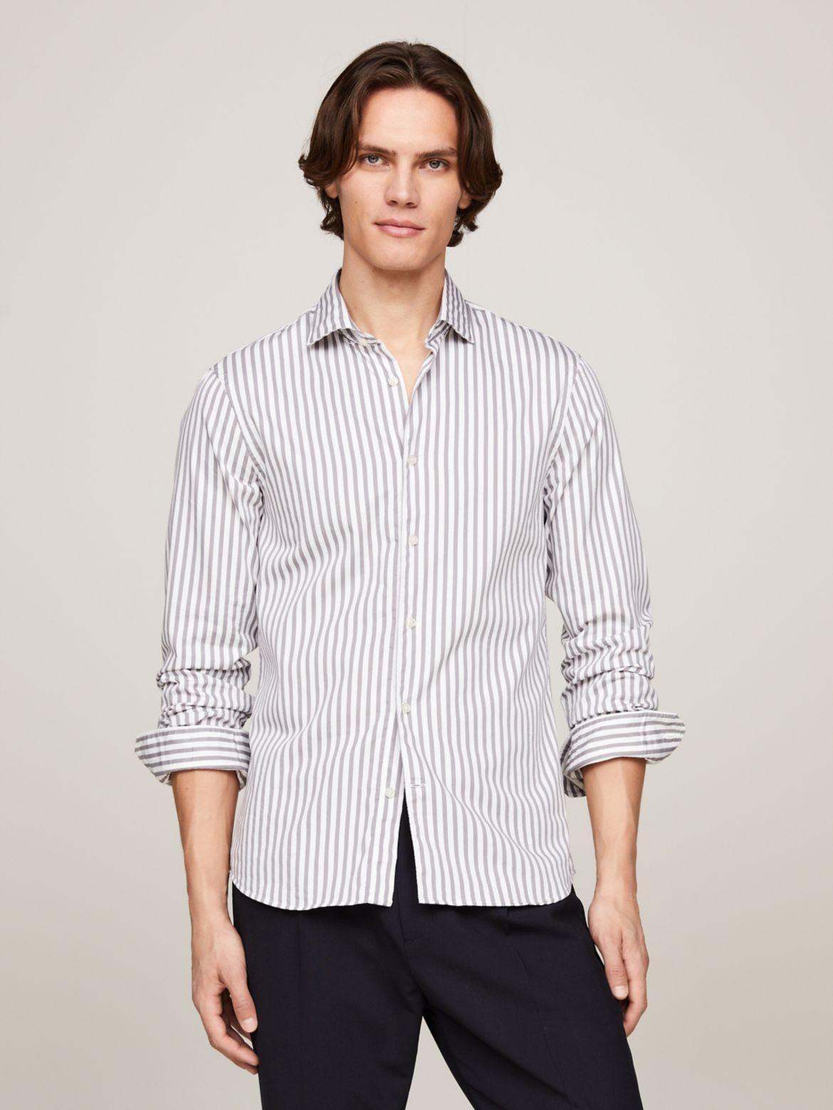 Tommy Hilfiger Men's Slim Fit THFlex Stripe Shirt Product Image