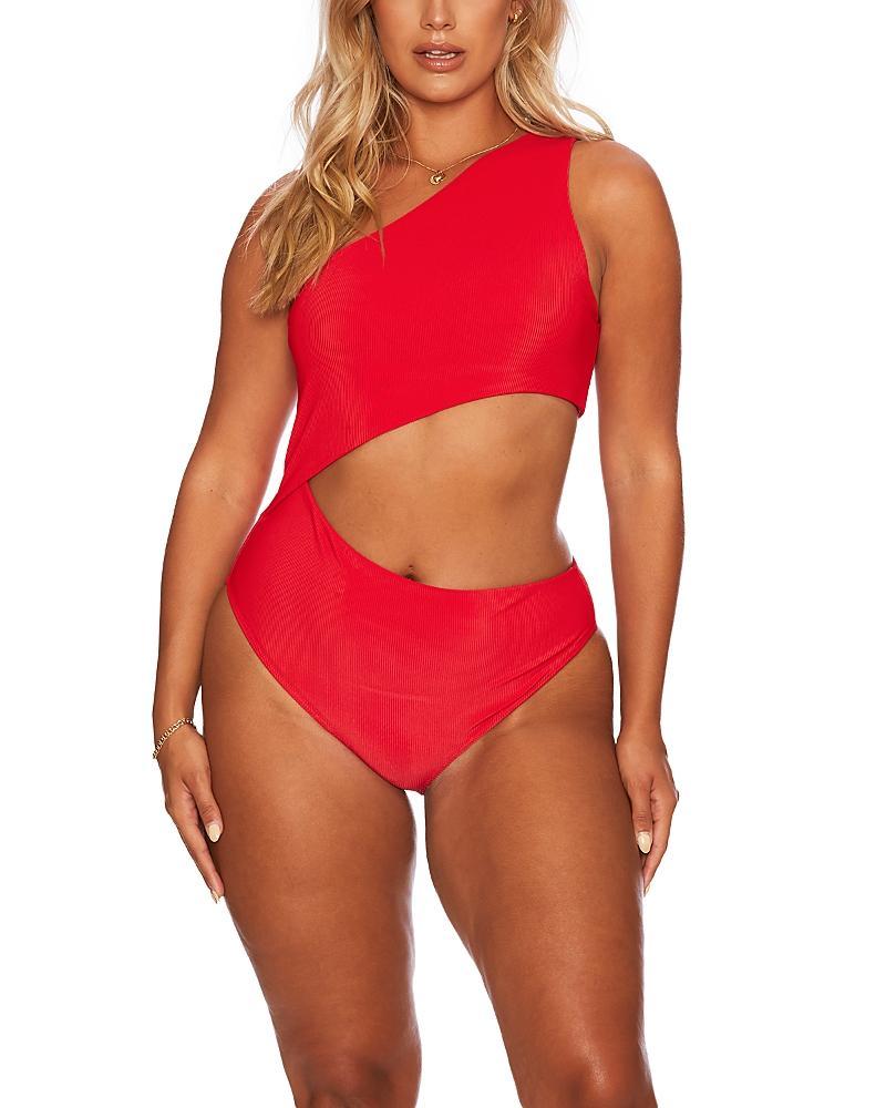 Beach Riot Celine Cutout One-Shoulder One-Piece Swimsuit Product Image