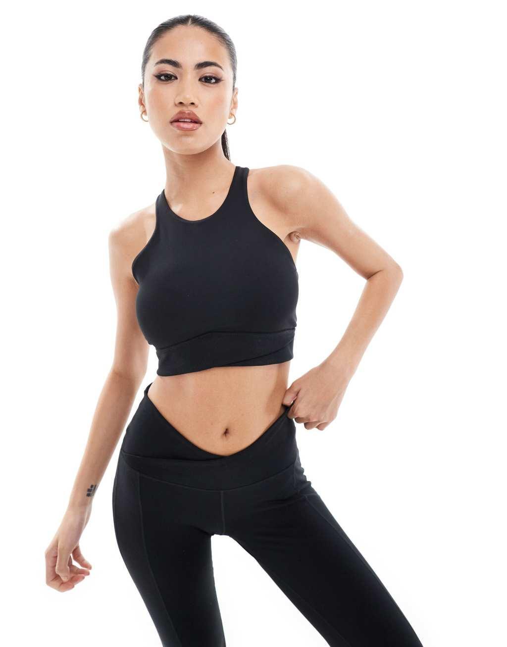 Nike Training One wrapped light support sports bra in black product image