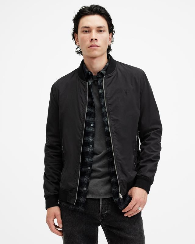 ALLSAINTS Bassett Ramskull Bomber Jacket In Black Product Image