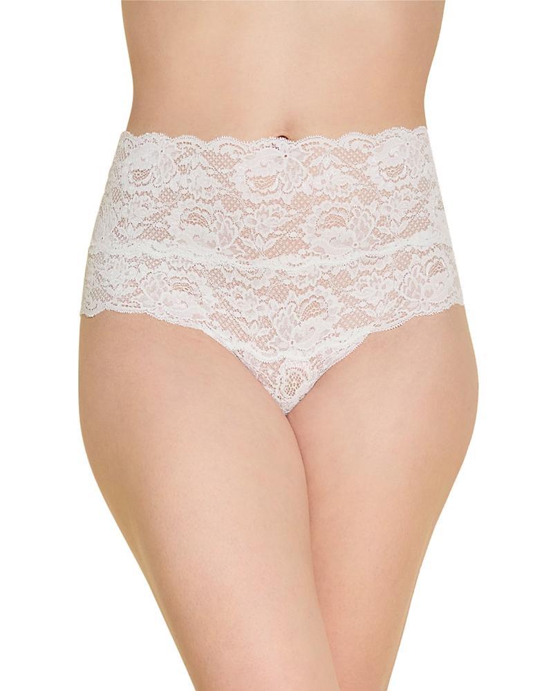 Womens High-Waisted Lace Thong Product Image