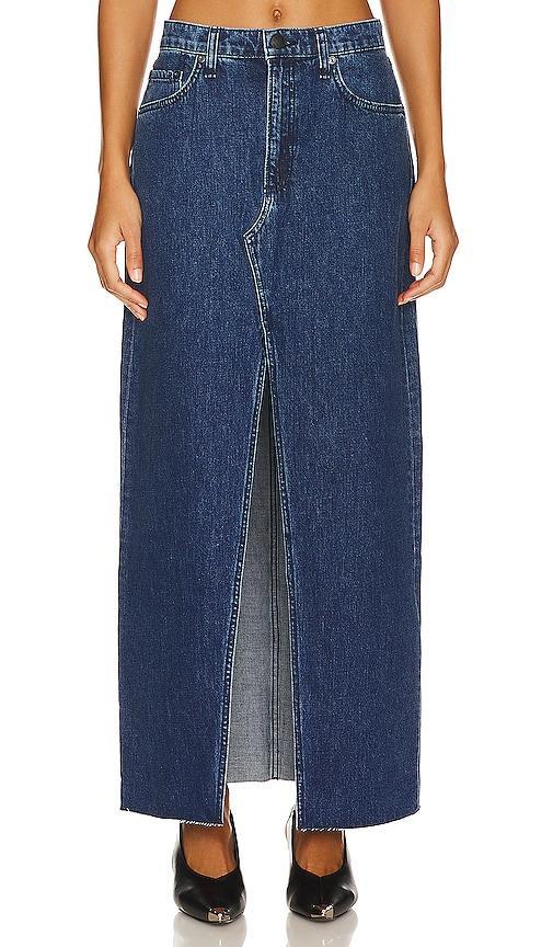 Womens Avery Denim Maxi Skirt Product Image