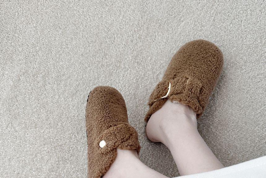 Plain Fleece Mules Product Image